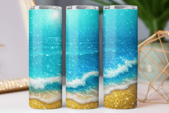 Download Summer Beach Tumbler Wrap Design Art Png - Design Collection