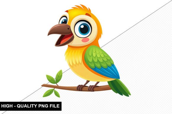 Download Funny Tropical Bird Clipart Design - Design Collection