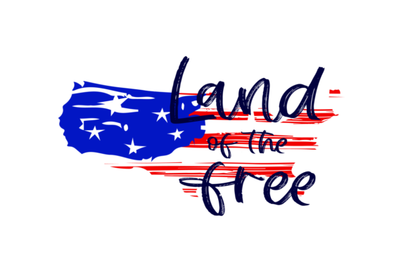 Download Land of the Free American Flag Patriotic Design - Design Collection