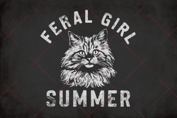 Download Feral Girl Summer CAT PNG Design - Design Collection