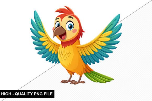 Download Funny Tropical Bird Clipart Design - Design Collection