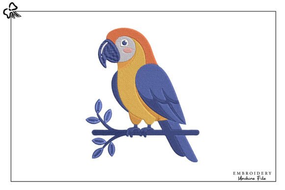 Download Tropical Parrot Embroidery Design - Design Collection
