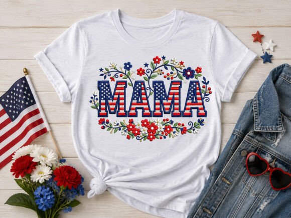 Download Patriotic Mama Floral Design - Design Collection