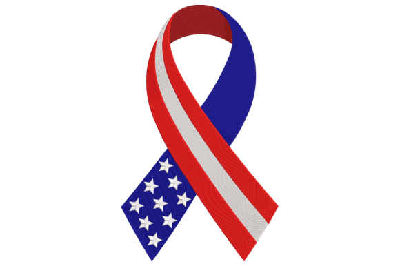 Download American Flag Ribbon Embroidery Design - Design Collection