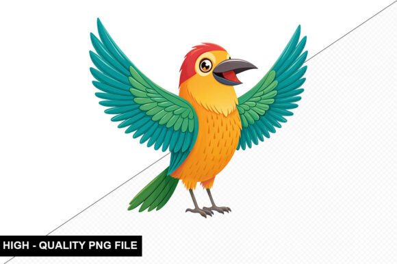 Download Funny Tropical Bird Clipart Design - Design Collection