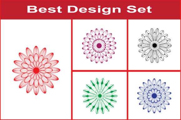 Download Stylish Bloom Mandala Design SVG Pack - Design Collection