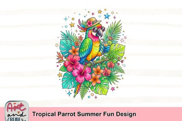 Download Tropical Parrot Summer Fun Design - Design Collection