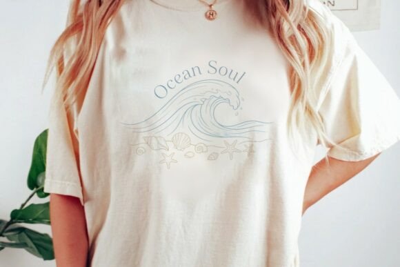 Download Ocean Wave Seashells Beach Design - Design Collection
