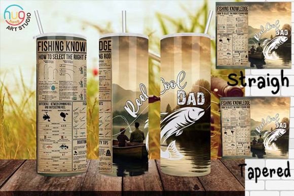 Download Fishing Knowledge Reel Cool Dad Tumbler - Dad tumbler Collection