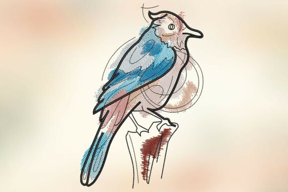 Download Tropical Bird Embroidery Design - Design Collection