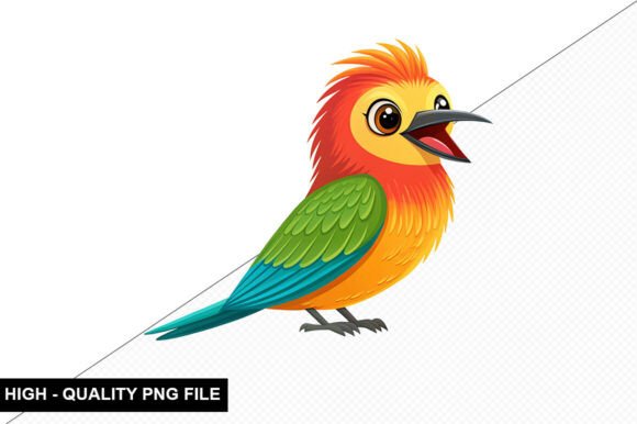 Download Funny Tropical Bird Clipart Design - Design Collection