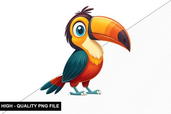 Download Funny Tropical Bird Clipart Design - Design Collection