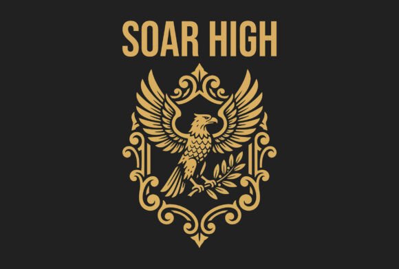 Download Soar High Eagle Emblem Design - Design Collection
