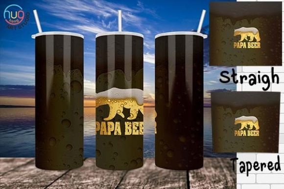 Download Papa Bear with Beer, Dad Tumbler Png - Dad tumbler Collection