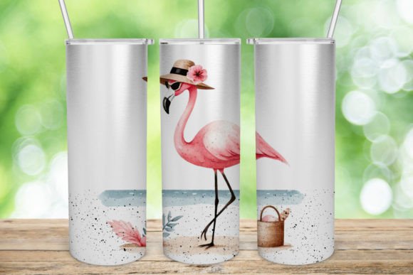 Download Pink Flamingo Tumbler Wrap Summer Design - Design Collection