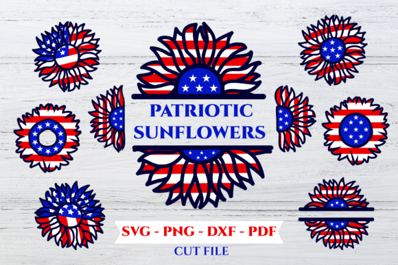 Download Patriotic Sunflowers Design - Design Collection