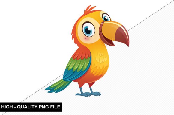 Download Funny Tropical Bird Clipart Design - Design Collection
