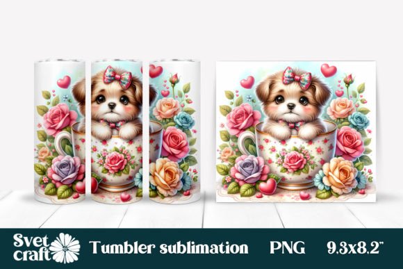 Download Cute Dog Sublimation Tumbler Design - Design Collection