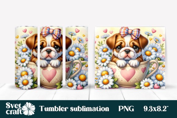 Download Cute Dog Sublimation Tumbler Design Wrap - Design Collection