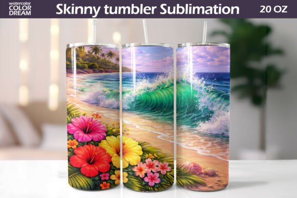 Download Tropical Wave Tumbler Design - Design Collection
