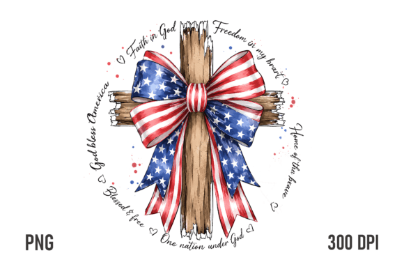 Download Patriotic Cross Bow PNG Design - Design Collection