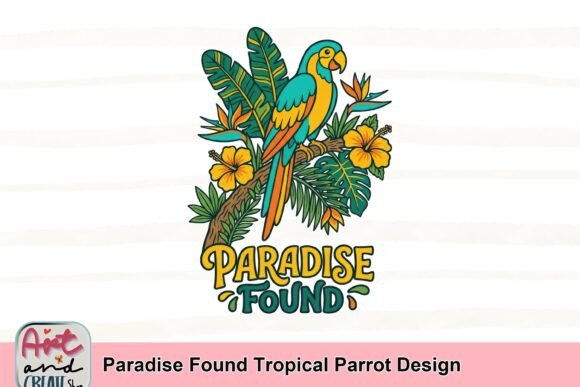 Download Paradise Found Tropical Parrot Design - Design Collection
