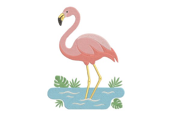 Download Flamingo Embroidery Design - Design Collection