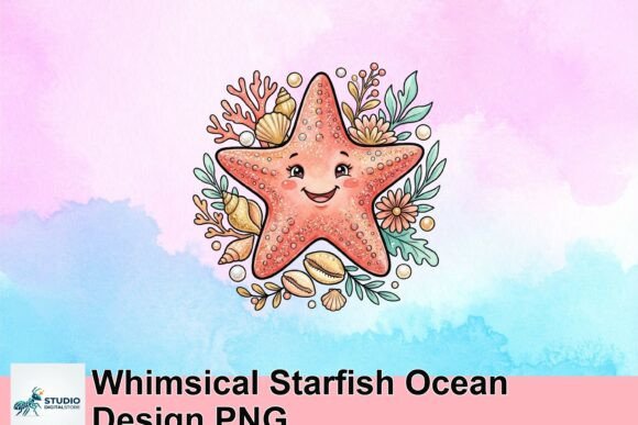 Download Whimsical Starfish Ocean Design PNG - Design Collection