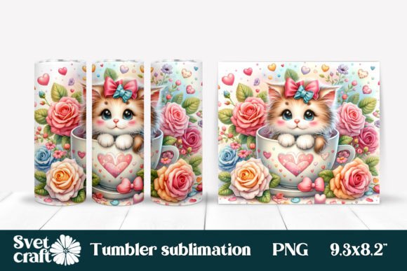 Download Cat Sublimation Tumbler Design Wrap - Design Collection