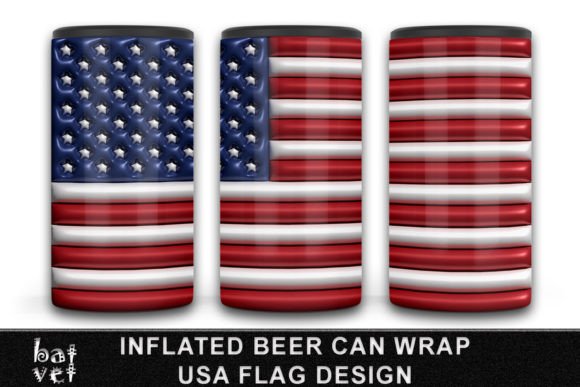 Download 3D Patriotic Can Cooler Inflated Design - Design Collection