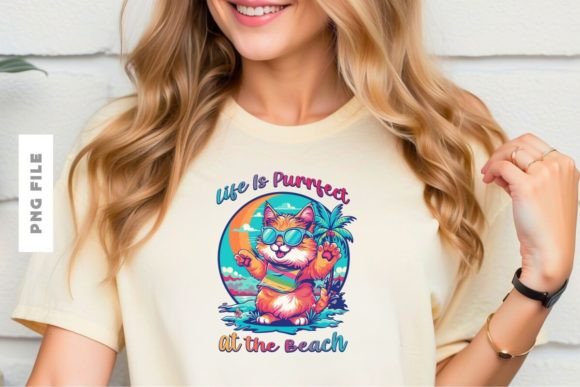 Download Life is Purrfect at the Beach Design - Design Collection