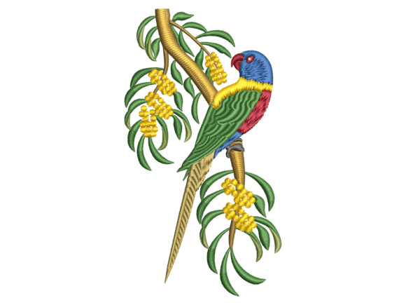 Download Tropical Parrot Embroidery Design - Design Collection