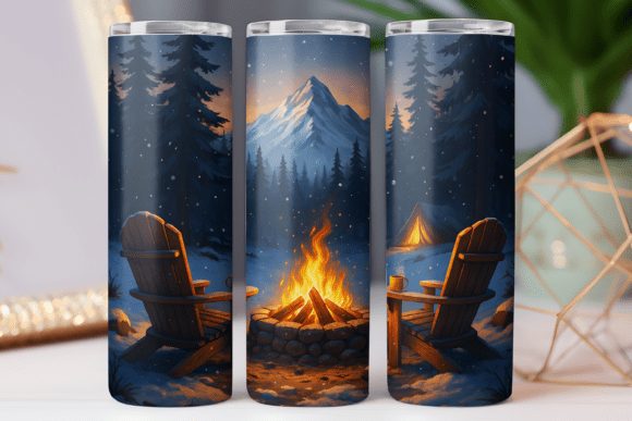Download Camping Tumbler Wrap Skinny Design 20oz - Design Collection