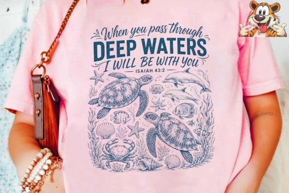 Download Ocean Bible Verse Sea Turtle PNG Design - Design Collection